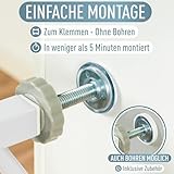 IB STYLE Treppenschutzgitter für Babys Berrin - Türschutzgitter, Absperrgitter für Haustiere, Feststellfunktion, Ohne Bohren, Weiß, 67-75 cm