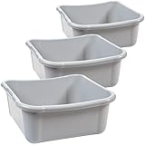 🧼 Effiziente Haushaltsführung: 2friends Waschschüssel Wanne in grau vereinfacht Ihre Haushaltsarbeit. Mit einem Volumen von 12 Litern und eckiger Form ermöglicht sie schnelles und effizientes Arbeiten - perfekt für das Spülen von Geschirr, das Anrühren von Teig, sowie für das Waschen von Obst und Gemüse.