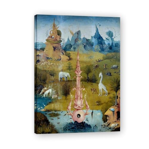 Impression sur toile Fontaine du Paradis de Bosch : sublimez votre salon moderne