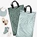 Mama Koala 2 Pack Waterproof Pail Liners, with 2 Pack Hanging Wet Dry Bags
