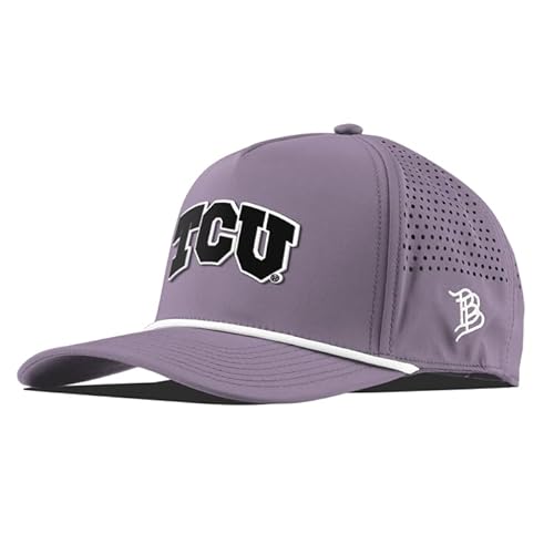 Branded Bills Officially Licensed x TCU Horned Frogs Purple Curved 5-Panel Vintage TCU Block PVC