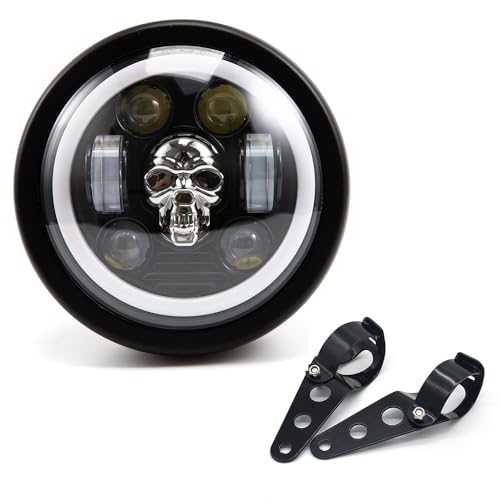 Motorcycle Headlight 5.75 inch Round LED with...