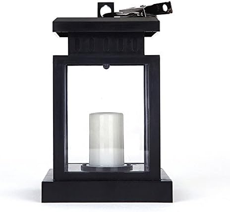 Solar Lights Outdoor,Wireless Waterproof Auto Sensor Hanging LED Umbrella Lantern Security Night Light Warm White for Garden Patio Deck Yard Step Fence Driveway Lawn, Candle Effect