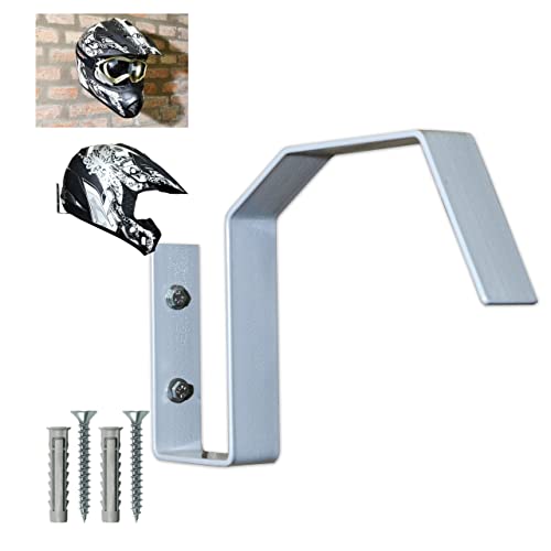 Two Helmet Holder - Motorcycle Helmet - American Football Helmet - Wall Mounted Storage Rack Hanger, with Mounting Screws