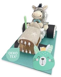 Windeltorte ® - Windeltorte Traktor für Jungen und Mädchen | Windeltraktor - Traktorwindeltorte | Geschenk zur Geburt | Taufgeschenk | Geschenk zur Babyparty - Premium Windeltorte (Neutral/Unisex)