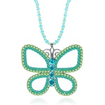 Butterfly Necklaces for Women Butterfly Choker Necklace Green Pendant Necklace Jewelry Halloween Accessories