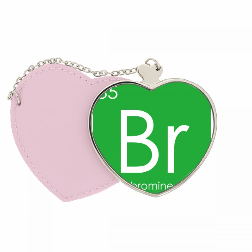Chestry Elements Period Table Halogens Element Brone Br Mirror Travel Purse Makeup Heart Pink