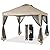 CROWN SHADES Gazebo 10x10 Pop Up Canopy with Mosquito Netting, Screen Tent with 4 Ropes, 8 Stakes, 4 Sandbags and Wheeled Storage Bag, Canopy for Patio & Backyard, Beige