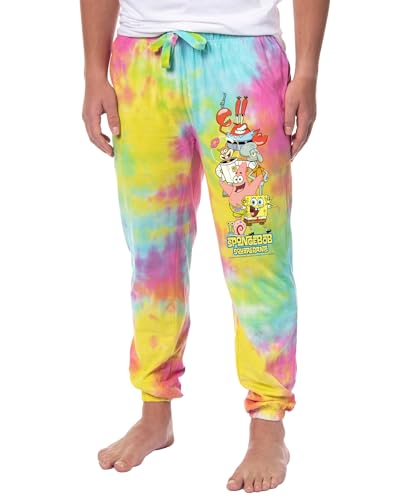 SpongeBob SquarePants Men's Friends Sleep Tie-Dye Pajama Pants For Adults