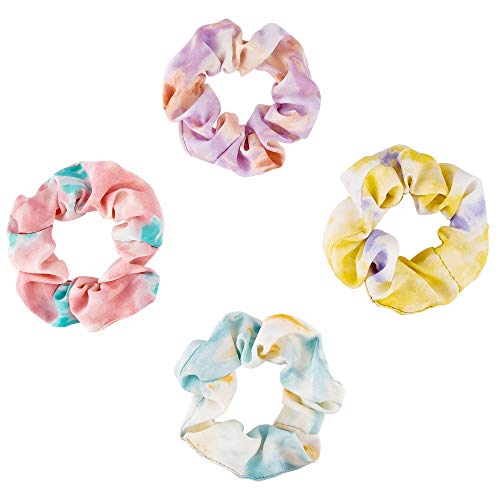 Hair Silk Scrunchies Satin Elastic Hair Bands Velvet Scrunchy Chiffon Hair Ties Ropes Scrunchie for Women Girls Hair Accessories (Chiffon 1-4PCS)
