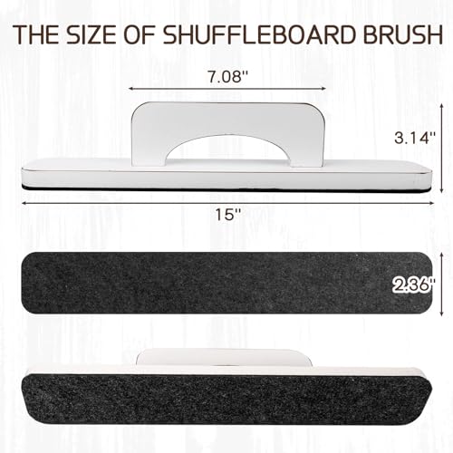 Shuffleboard Brush Set,Shuffleboard Accessories,with Shuffleboard Brush and Shuffleboard Sweep,Solid Wood Wide Brush,Shuffleboard Table Brush,Shuffleboard Sweep for Shuffleboard Table - Thumbnail 3