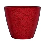 Classic Home and Garden Vogue Planter Pots w/Pottery Quality Finish - Modern Indoor & Outdoor Flower Pots - UV-Resistant Porch Planters - Decorative Pot for Flowers & Herbs (8β Lava Red)