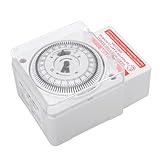 Ausla Temporizzatore Meccanico, Materiale Mistico per PC, Affidabile Timer con Ciclo di 24 Ore per Sottostazioni e Supermercati, Potenza Nominale 16 A con funzionalità di Facile Impostazione