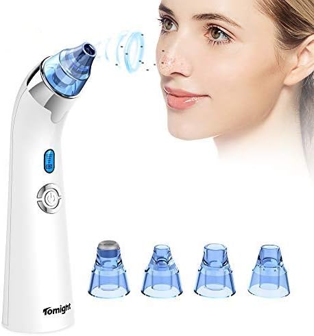Tomight Blackhead Remover Pore Vacuum Cleaner Acne Comedone Extractor with 4 Suction Heads LED Display for Facial Skin