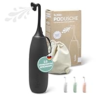 Hey Nature Po Dusche schwarz, mobiles Bidet für eine sanfte, hygienische Reinigung des Intimbereichs. Podusche für Hilfe im Wochenbett, bei Hämorrhoiden & als Alternative zu feuchtem Toilettenpapier