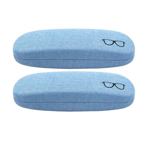 Image of ABAJI Eyeglasses Case Kids Students Reading Glasses Organizer Hard Shell Lint Lining Snap Close Men Women Boys Girls