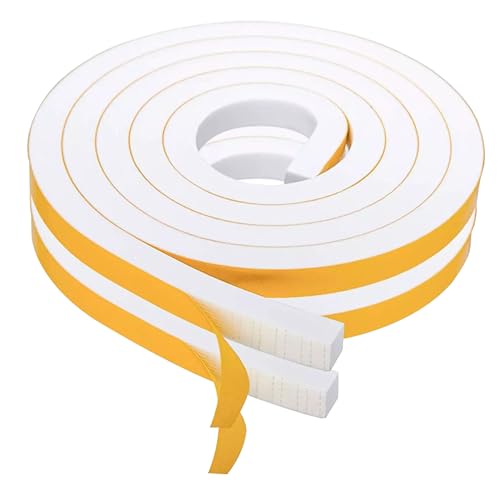 Door Weather Stripping - 16ft Front, Soundproof Insulating Foam Tape, Adhesive Strong Sturdy Design, Easy Install Energy Saving Tool, Premium Home Window Accessory, Shower Garage Rv