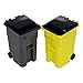 Thornton's Office Supplies Mini Curbside Wrestling Toy Garbage Trash Can and Recycle Can Set Office Desk Pencil Cup Holder (Gray/Yellow)
