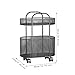 Ioensy Mobile Book Cart with Wheels for Storage in Bathroom and Bedroom