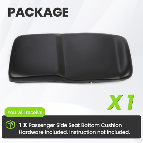 Image of HECASA Seat Bottom Cushion Compatible with 2013-2019 Polaris Ranger 570 900 900xp 1000 Diesel HST Deluxe Replacement for 2684965-070 Passenger Side Black