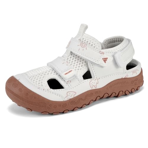 Mishansha Kinder Sandalen mit Geschlossener Zehenkappe, Unisex Trekkingsandalen für Jungen Mädchen, Gr.24-38
