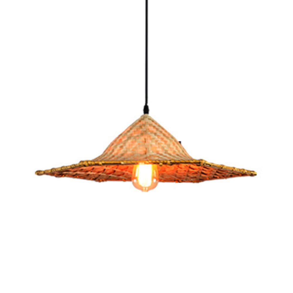 Abat-jour tissé main en bambou pour illuminer l'îlot de cuisine