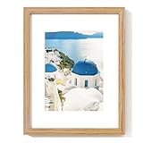Axeman Diploma Frame For 8.5x11 Certificate Document | Solid Oak Wood 8.5 By 11 Picture With Mat For 6x8 | 8 1/2 x 11 Certificate Frame | Plexiglass And Hanging Hardware Included | Natural