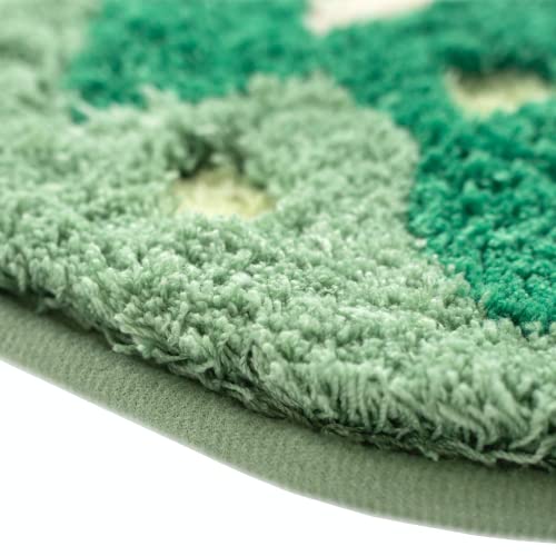 Frecklepot Monstera Non Slip Bath Mat Or Kitchen Tufted Rug, Plant Leaf Shaped Kids Pets Floor Mat Carpet, Green, 31.5" X 23.6" #TOP7