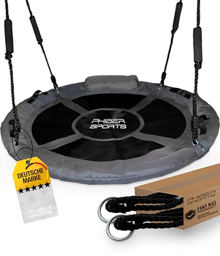 PHIBER-SPORTS Nestschaukel Outdoor Kinder - Ø 100cm - Mit Kissen +...