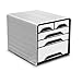 Produktbild Cep 1072130121 Aktenschrank mit 5 Schubladen, 360 x 288 x 270 mm, Weiß/Schwarz