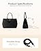LOVEVOOK Laptop Tote Bag for Women with Large Cup Holder, 15.6 Inch PU Leather Work Bag Teacher Tote Bag, Waterproof Computer Bags Business Office Briefcase Handbag