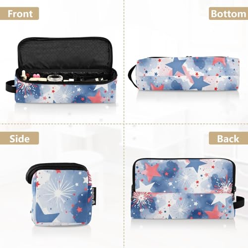 Bolsa de viaje para herramientas de cabello para mujer con tapete resistente al calor y gran capacidad. Organizador para planchas, alisadores, rizadores con patrón de fuegos artificiales acuarela, esencial para almacenamiento femenino. miniatura 5