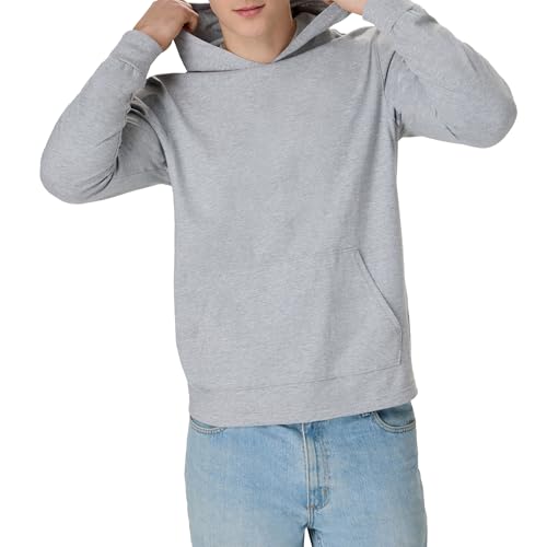 Hanes Beefy - chandail à capuchon coton homme poche acier clair petit