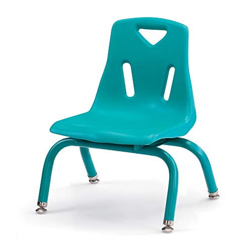 Image of Berries Jonti-Craft 8118JC1005 Stacking Chair with Powder-Coated Legs, 8 inch Height, Teal