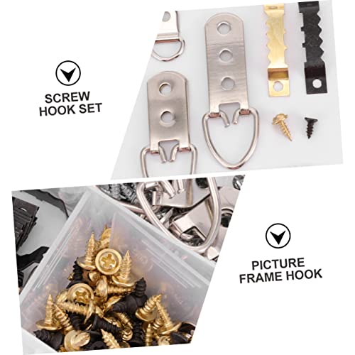 Image of DOITOOL 415pcs Picture Hooks Hangers Set Heavy Duty Wall Mounting Hardware for Home Decor Easy to Install Picture Hanging Kits Reusable and Strong Load-Bearing Capacity