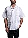 G-Style USA Men's Short Sleeve Cuban Guayabera Shirt 2000-1 - White - 5X-Large