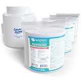 Wipex Gym Wipes Bundle - Get (1) White Wall Mounted Dispenser & (4) 800 ct Disinfecting Gym Wipes Refills, EPA Registered Sanitize Fitness Gym Equipment, Safely Kill Viruses and Bacteria in 15 Seconds