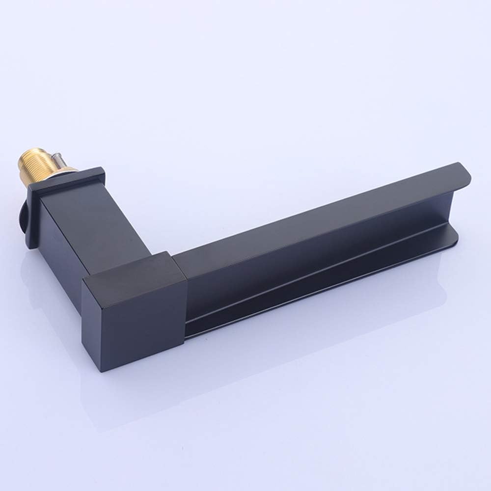 Bathtub Faucet with Hand Shower Solid Brass Single Handle 3 Holes Contemporary Matte Black Deck Mounted Finish Bathroom Tub Sink Faucet,D (Size : D)