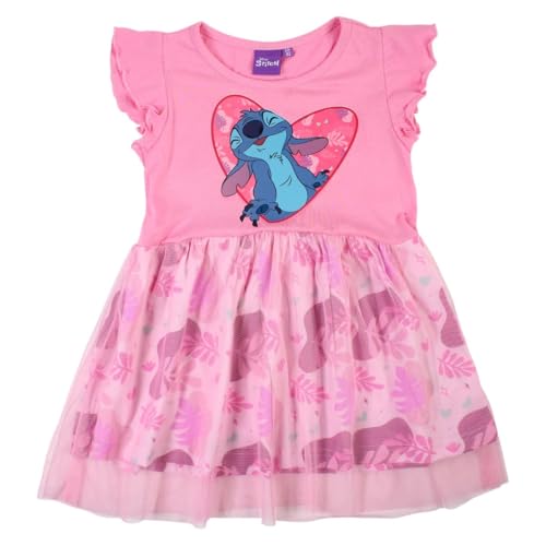 LILO & STITCH, Ensemble 2 Pièces, Robe, Haut et Jupe, Enfants, (2 à 8 Ans), Fille, Doux, Mignon, Chaud, Shirt, Short, Modèle LIL36-0708 S1-5A
