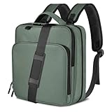 Zipper Binder Bag, 2-inch 3-Rings with Multiple Pockets File Folder - 500 Sheet Capacity, Up to 14‘’ Laptop and Tablet, Detachable Backpack Straps & Shoulder Use for School