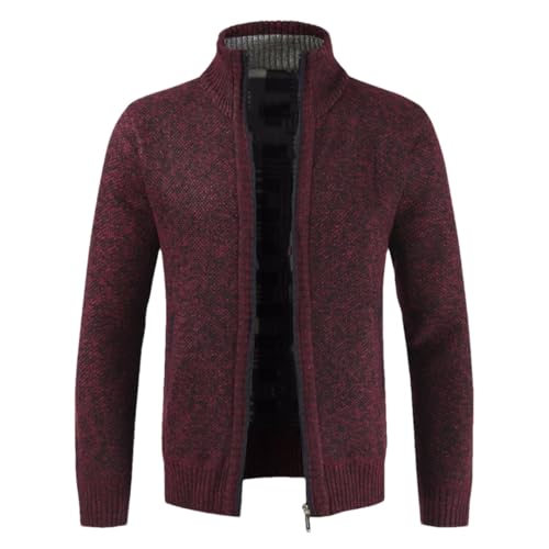 Men Business Casual Sweater Slim Fit Knitwear Warm Winter Cardigan Sweater