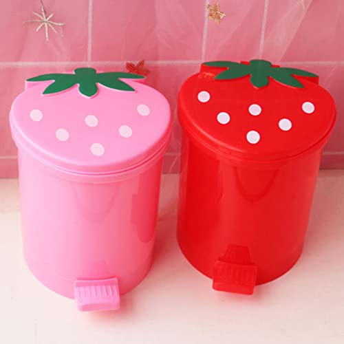 Image of Unomor Cute Mini Desk Trash Can Adorable Desktop Waste Container for Bedroom Kitchen Office Compact Decorative Garbage Can Functional Stylish Organizer Heart Design