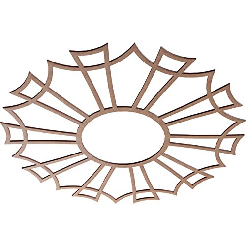 Image of Ekena Millwork 32 inchOD x 11 1 /4 inchID x 3 /8 inchT Augustus Wood Fretwork Pierced Ceiling Medallion, Wood (Paint Grade)