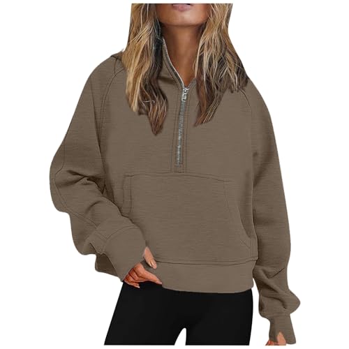 Sweat-shirt surdimensionné à capuche zippé veste d'hiver chaude pour femme