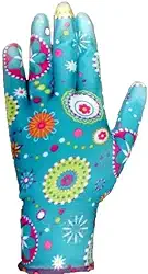 Luva De Jardinagem Feminina Azul Antiderrapante Tamanho M