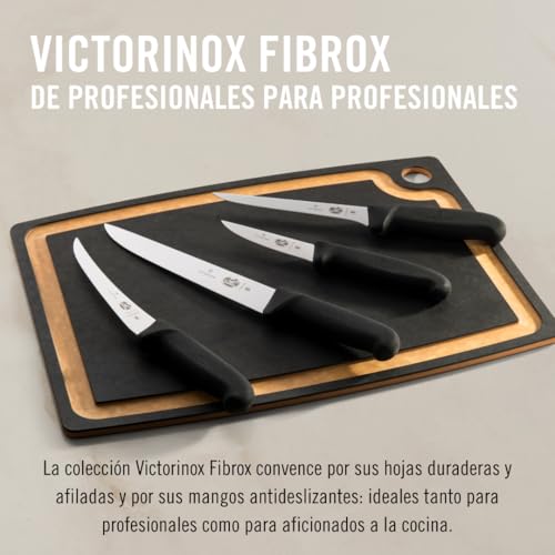 Miniatura 7 de Victorinox Fibrox Cuchillo Deshuesador, Cuchillo De Cocina Afilado Para Carne Y Pescado, 15 Cm, Hoja Curva, Rígido, Acero Inoxidable, Negro