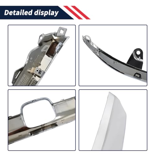 Promrmr 71122-TVA-A01 Front Upper Grille Grill Molding Trim 3-Piece Set Compatible with Honda Accord Sedan 2018 2019 2020 (Center+Left & Right Sides) - Chrome by Promrmr - Used condition - Image 5