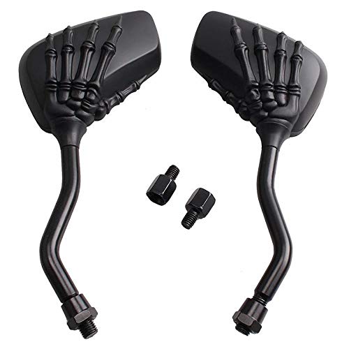HANEU10 mm Side Mirrors Motorcycle Rear Universal For (Black)
