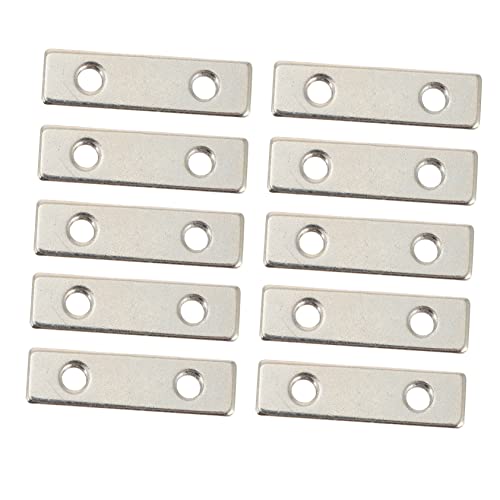 TOPBATHY Gaskets Easy to Install 3d Printer for Rectangular 10pcs Dual-hole Nickel Plated Steel Silver, Sturdy Accessory