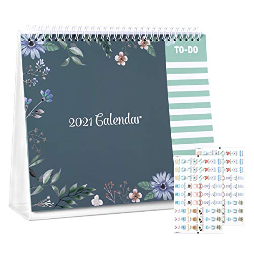 STOBOK 2021 Standing Flip Calendar | Monthly Desk Calendar Runs from January to December